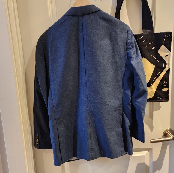 Jcrew Ludlow Navy Cotton Suit Jacket 40S - Picture 2 of 4